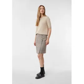 Comma, Miniröck Damen Kariert Beige/Mehrfarbig 36