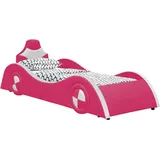 Hti-Living Kinderbett Autobett 90 x 200 cm pink/weiß
