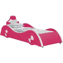 Hti-Living Kinderbett Autobett 90 x 200 cm pink/weiß