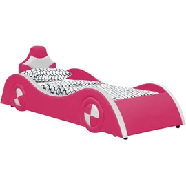 Hti-Living Kinderbett Autobett 90 x 200 cm pink/weiß