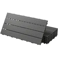 ECD Germany WPC Terrassenfliesen 60 x 30 cm anthrazit