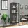 VCM Standvitrine Floka 60 x 35 x 180 cm Schwarz