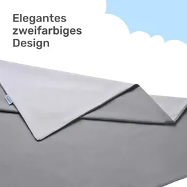 nivion gmbh Dailydream Bezug in weiß für Erwachsenengewichtsdecken 135 x 200 cm - zweifarbig