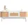 stilvora Couchtisch Oval Weiß Holz 110 x 38,5 x 55 cm