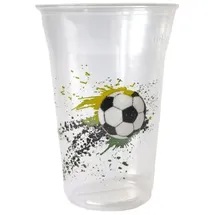 Pro DP 1200 Kaltgetränkebecher Bierbecher 0,4l/400ml mit Fußballmotiv PP Mehrweg recycelbar