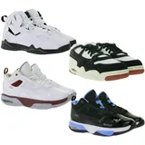 NIKE JORDAN Sneaker Kinder Mädchen und Jungen oder Damen Echtleder Turn-Schuhe Basketball verschiedene Modelle in Weiß oder Schwarz - 38 1/2