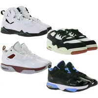 NIKE JORDAN Sneaker Kinder Mädchen und Jungen oder Damen Echtleder Turn-Schuhe Basketball verschiedene Modelle in Weiß oder Schwarz - 38 1/2