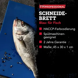FMprofessional Schneidebrett-Set Kunststoff 1-tlg. 45 x 30 cm Blau