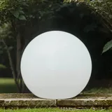 Licht-Erlebnisse Solar Kugellampe LED + Farbwechsler RGBW Dimmer Fernbedienung Ø 50 cm Weiß IP65 Gartenleuchte Terrasse Kugelleuchte Garten Lampe - Weiß