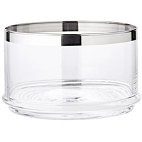 Edzard Glasdose Vigo, mundgeblasenes Kristallglas mit Platinrand, Höhe 12