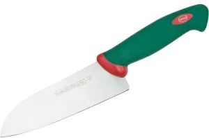 Sanelli Santokumesser, Klingenlänge 16 cm, Allzweckmesser mit Edelstahlklinge, Farbe: grün