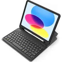 Inateck Tastatur Hülle kompatibel mit iPad 10 Gen.10,9"/11 Gen. A16 2025 11 Zoll, iPad Air 11" M3/M2 (2025/2024), Air 5/4 10,9",Pro 11 4/3/2/1, QWERTZ, mit Stifthalter, Abnehmbar,Classic KB04002
