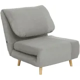 2-in-1 Schlafsofa Schlafsessel Klappmatratze Gästebett Klappbett Grau