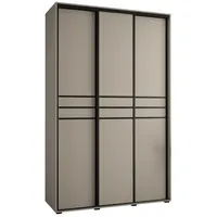 Abiks möbel Möbel Kryspol Schwebetürenschrank, Kaschmir, Metall, Nachbildung, 6