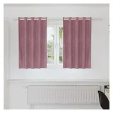 vidaXL Verdunkelungsvorhänge 2 pcs Dunkelrosa 140 x 140 cm