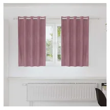 vidaXL Verdunkelungsvorhänge 2 pcs Dunkelrosa 140 x 140 cm