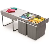 Victory Einbau-Abfallsammler Double Master 40Dt Alugrau 32 Liter Vollauszug