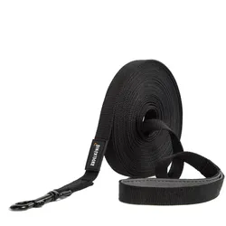 Rudelkönig Schleppleine 20m schwarz Hundeleine Trainingsleine Hund robust langlebig verstellbar Outdoor Gassi