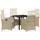 vidaXL Garten Essgruppe 5 pcs Beige Poly-Rattan.