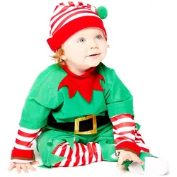 Baby Weihnachtself Kostüm - Baby-18-24-Monate