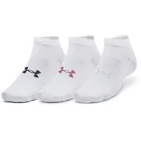 Under Armour 3er Pack UNDER ARMOUR Essential Sneakersocken 100 - white/white/pink elixir L (42-47.5)