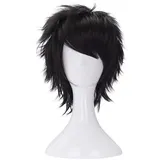 Morvally Kurze, hitzebeständige Kunsthaar-Perücke für Cosplay, Halloween, Anime
