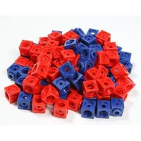 Handelsagentur Sieboldt 100 Steckwürfel rot/blau 1,7 cm