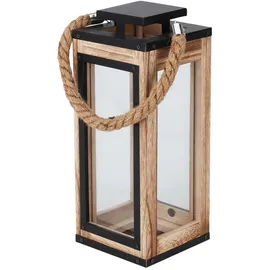 Mojawo Laterne 32cm Holz/Metalldach