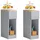 SoBuy Nachtschrank FBT111 20 x 35 x 60 cm Hellgrau