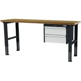 WS24 Arbeitstisch höhenverstellbar Schubladen: 2 x 200 B x T x H 2.000 x 600 x 760-1060 mm - Ws24-100409