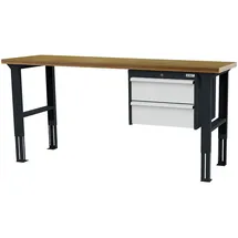 WS24 Arbeitstisch höhenverstellbar Schubladen: 2 x 200 B x T x H 2.000 x 600 x 760-1060 mm - Ws24-100409