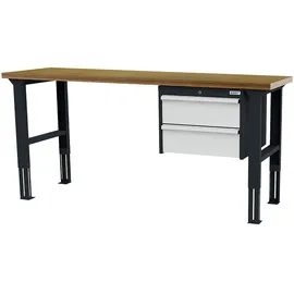 WS24 Arbeitstisch höhenverstellbar Schubladen: 2 x 200 B x T x H 2.000 x 600 x 760-1060 mm - Ws24-100409