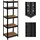 Relaxdays Schwerlastregal Stahl 180x60x45 cm schwarz 5 Ebenen