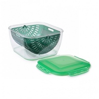 Genius Salatschüssel Nicer Dicer Chef 3-in-1-Siebschüssel, 3-in-1 Siebschüssel