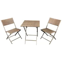 FRG-Handels GmbH Bistroset 3-teilig, Polyrattan braun bicolor