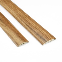 DQ-PP Übergangsprofil PVC | Nussbaum Gold | 40 mm | 90 cm | selbstklebend | Profil | Türleiste | Für Bodenbelag, Laminat, Vinyl | Windschutz | Übergangsleiste