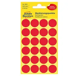 AVERY Zweckform Klebepunkte 3004 rot Ø 18,0 mm, 96 St.