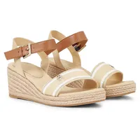 Tommy Hilfiger Webbing Wedge Sandal beige