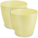 Blumentopf matt, Pflanzkübel aus Übertopf Kunststoff Dekorativer Topf für, gr...