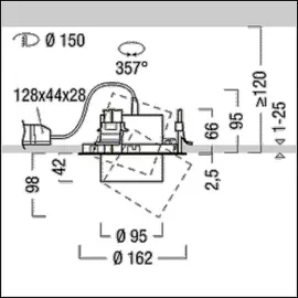 zumtobel LED-Einbaustrahler VIV2-R M (60715992) schwarz