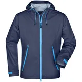 Ultralight Regenjacke "JN1098" - L - navy/cobalt