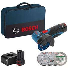 Bosch GWS 12V-76 Professional  inkl. 2 x 2,0 Ah + Zubehör-Set