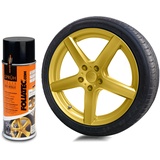 FoliaTec Sprühfolie Auto Felgenfolie Sprüh Lack Spraydose Abziehbar, Gute Deckkraft, Gold Metallic Matt, 1x 400 ml 400 ml (1er Pack)