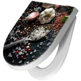 Primedeco WC-Sitz mit Absenkautomatik Motiv Küchenzutaten (1-St), Absenkautomatik, Soft-Close grün