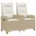 vidaXL Liegebank mit Tisch 126 x 65 x 112 cm Beige