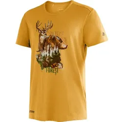 MAIER SPORTS Herren Shirt Burgeis 18 1/2 Arm, hollygold/animals, 50
