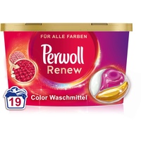 Perwoll Renew Caps Color & Faser Waschmittel (19 Wäschen), sanft reinigende All-in-1 Waschmittel Caps zur Farbauffrischung und Faserglättung bei bunter Wäsche