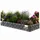 Hti-Living Beeteinfassung 340 x 29 cm 8 Stück Grau