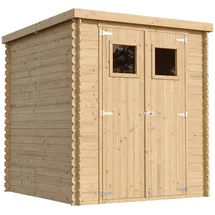 TIMBELA Gartenhaus Holz M309 2,04 x 2,04 m Natur
