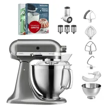 KitchenAid Artisan 5KSM185PS Medallion Silber Beginnerset